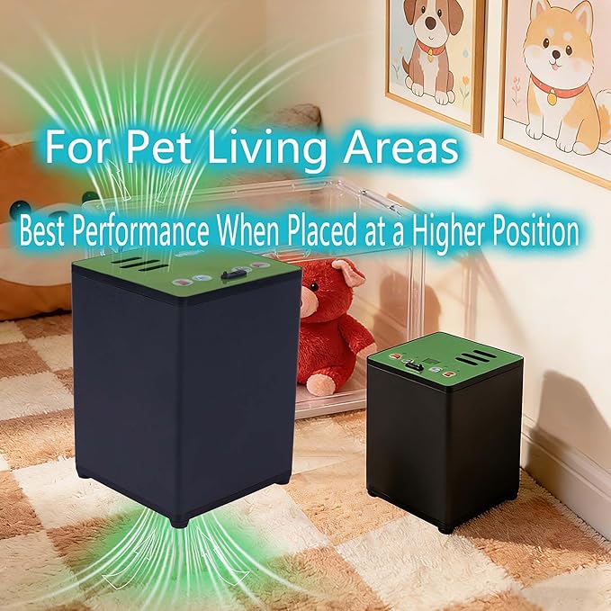 Evron Mini Ozone Deodorizer – Compact Rechargeable Odor Control Device with 6 Modes for Home Car Closets &amp Pet Areas Quiet Operation with Light Sensor Auto Mode