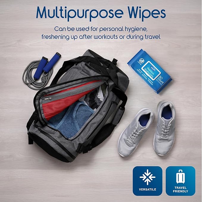 Inspire Adult Wet Wipes Wash Cloths | Adult Wipes for Incontinence &amp Cleansing for Elderly 8x12 (500CT (10 PACKS OF 50))