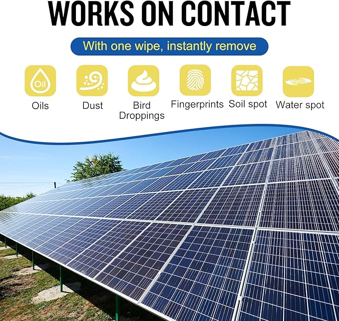 Teexpert Solar Panel Cleaner (1Gallon Makes 600 Gallons) Ultra Concentrated Glass &amp Solar Panel Cleaning Pro Quick Dry Streak-Free Remove Dirt Dust Droppings Fingerprints Oils &amp Water Sp