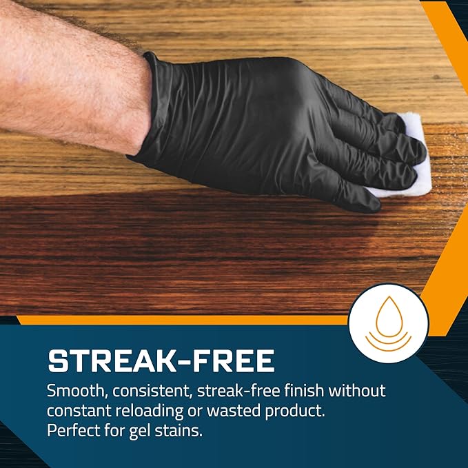 MāKRS Stain Pad Cut-to-Size Staining Pads 2-Pack Lint Snag Streak-Free Applicator Micro Brush Material Wood Stains and Oil Based Finishes Easy to Use with Consistent Application