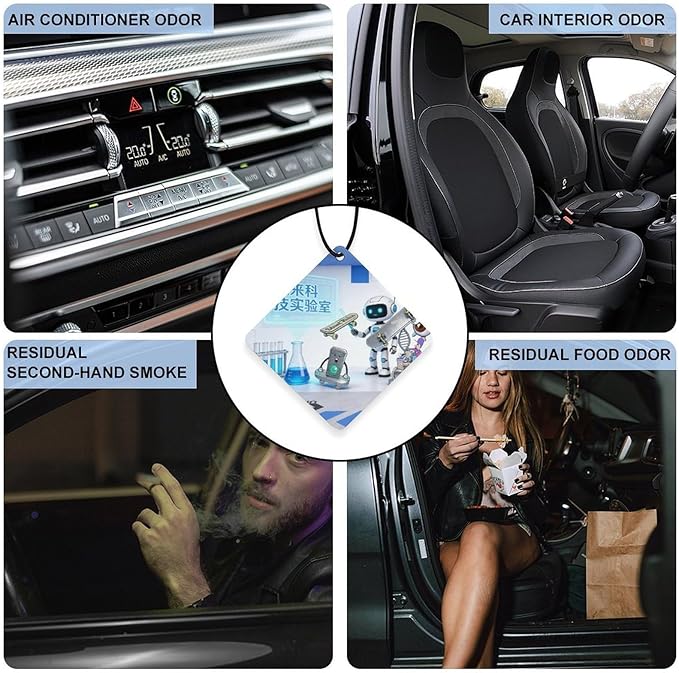 5PCS Car Air Freshener Hanging Personalized Double Sided Steampunk Puppy Car Fresheners Long Lasting New Cars Scents Cute Automotive Freshies for Closets Drawers (tea)