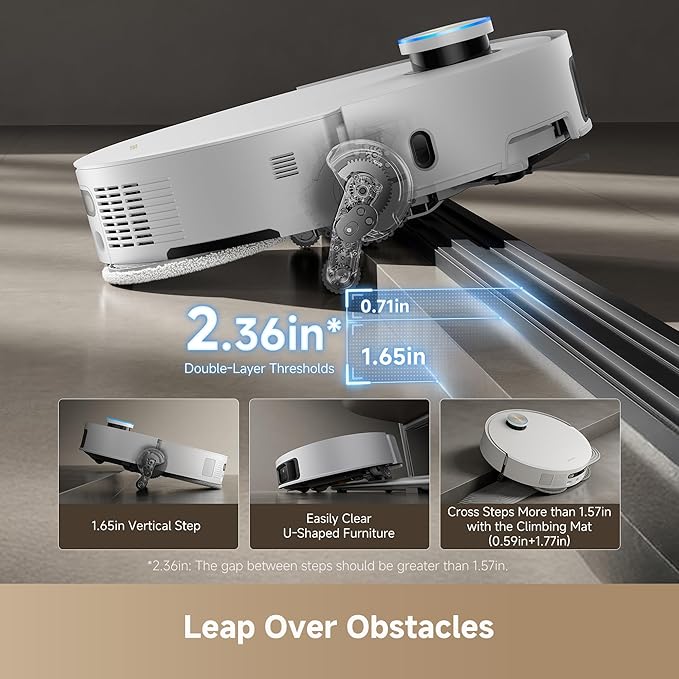 DREAME X50 Ultra White Robot Vacuum and Mop with Auto-Empty and Mop Self-Cleaning 20000Pa Suction Obstacle Avoidance and 360° Navigation Corner to Edge Deep Cleaning Detangling Brush