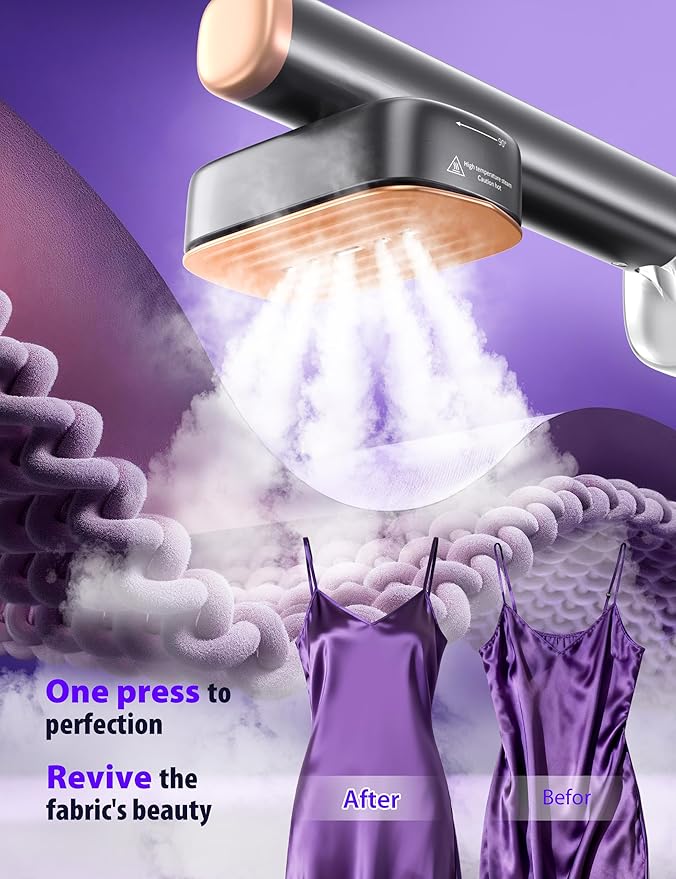 Sundu Steamer for Clothes15s Fast Heat-up Handheld Garment Steamer35mins Runtime &amp 180ml Large Tank25g/min SteamCeramic PanelStands on DeskWrinkle Remover for Travel Home Office(Blue)