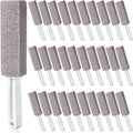 30 Pieces Pumice Toilet Bowl Brush Pumice Stone with Long Handle Toilet Stone Brush Block for Bath Grout Pool Kitchen Tubs Showers