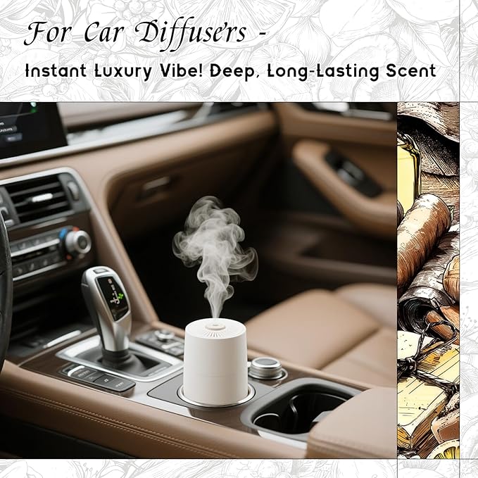 HIQILI Leather Fragrance Oil Men's Scent for Car Air Freshener Use Soap Candle and Long-Lasting Perfume Making - 5.07 Fl Oz