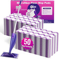 Wet Jet Refills 50 Count Microfiber Wet Jet Pads for Swiffer Mop Disposable Multi Surface Swifter Pads Refill Floor Cleaner for Mopping Heavy-Duty Absorbent and Stickiness