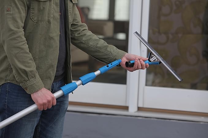 Unger Professional Connect &amp Clean 4 - 8 Foot Telescoping Extension Multi-Purpose Pole Window Cleaning Dusting