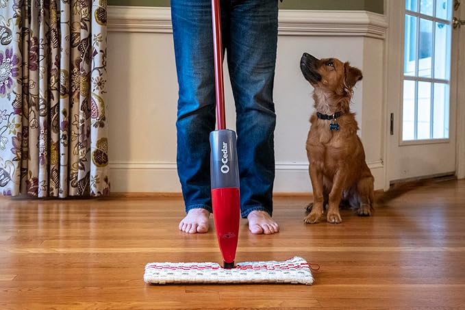 O-Cedar ProMist MAX Microfiber Spray Mop Removes 99% of Bacteria with just Water Features 1 Extra Refill