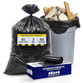 Plasticplace Contractor Trash Bags 42 Gallon │ 3.0 Mil │ Flaps │ Black Heavy Duty Garbage Bag │ 33” x 48” (50 Count)