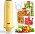 Vacuum sealer for food Chef’s Design to Preserve Freshness Compact Handheld Vacuum Sealer with 30 Reusable Bags Professional-Grade for Food Storage Savers Mustard