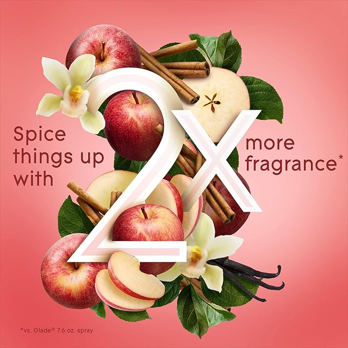 Glade Air Freshener Room Spray Apple Cinnamon 8.3 oz 6 Count