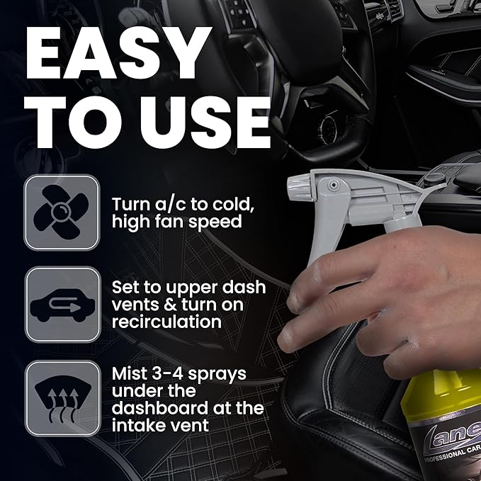 Lane's Premium Car Air Fresheners - Lemon Scent Water Based - 32oz Odor Neutralizer For Pet &amp Food From Car Interior Leather Carpet Upholstery Great For Cars Trucks SUVs RVs &amp More