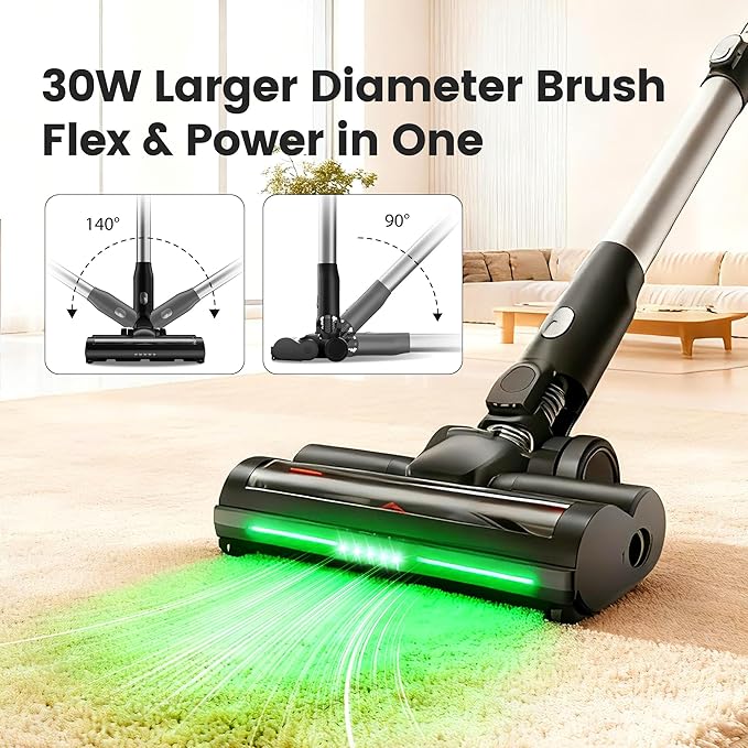 soges Auto-Empty &amp Self-Charging Cordless Stick Vacuum Cleaner with Anti-Tangle Brushroll HEPA Enclosed Barrier System Charging Dock Lightweight Handheld for Pet Hair Hard Floors 45 Min Runti