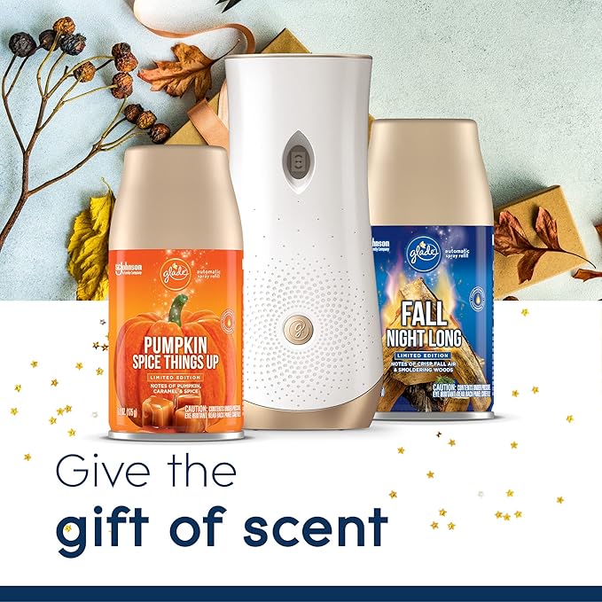 Glade Automatic Spray Refill Air Freshener for Home and Bathroom Pumpkin Spice Things Up 6.2 Oz 2 Count