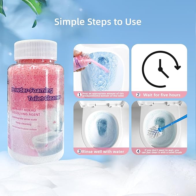 Toilet Cleaner 35.28oz Toilet Bowl Cleaners Powder Bathroom Cleaner for Urinals Washbasins Tile Walls