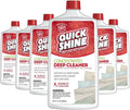 Quick Shine Multi Surface Deep Floor Cleaner and Wax Remover 27oz 6Pk | Removes Wax Build-Up Revitalizes Floors &amp Cleans Grout | Use on Hardwood Laminate LVT Tile and Stone | Pro-Level Cleani