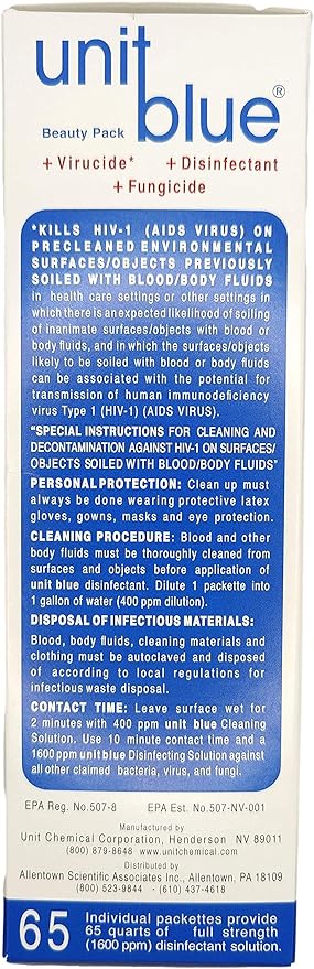 Unit Blue 12 Pack Germicidal Barber Disinfectant Liquid Cleaner Concentrate for Clipper Care - Barber Cleaner - Hair Clipper Disinfectant - Anti-Rust Formula to Sterilize Scissors Razor Brush &amp