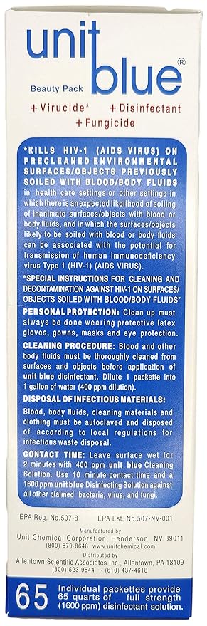 Unit Blue Germicidal Disinfectant (Box of 65)
