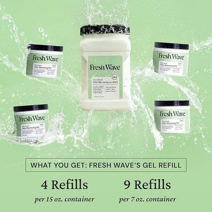 Fresh Wave Odor Removing Gel Bundle: (2) 15 oz. Gels + (1) 63 oz. Gel Refill