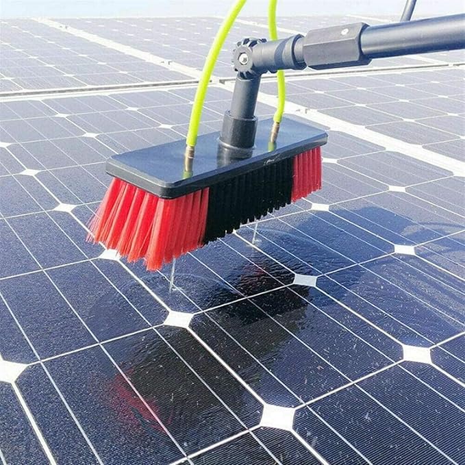 Window Cleaning Pole Water Fed Telescopic Brush Extendable Solar Panel Water Spray Cleaning Brush Window Cleaner Kit (Color : 9m)