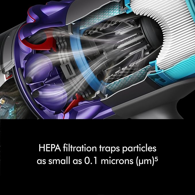 Dyson Gen5detect Cordless Vacuum 280AW 3 Power Modes Up to 70 Minutes² Illumination Reveals dust HEPA Filtration All Floor Types