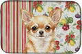 Caroline's Treasures Fawn Chihuahua Vegetables Dish Drying Mat Absorbent Dish Drying Mat Pad for Kitchen Counter Dish Drainer Mat for Countertop 14 x 21 Multicolor