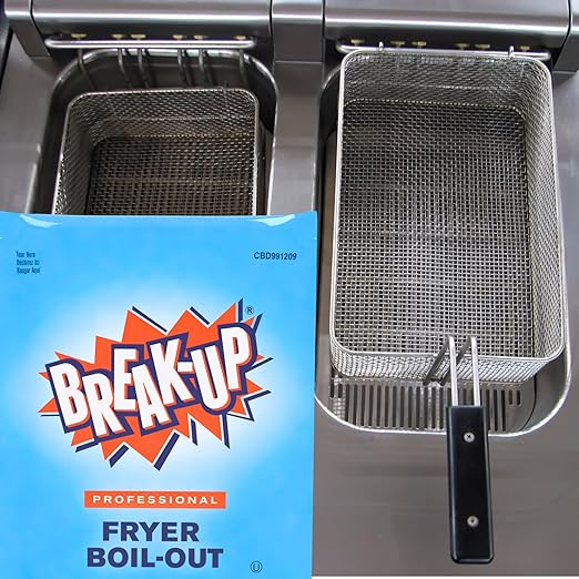 Diversey CBD991209 Break-Up Professional Fryer Boil-Out Food Grade Degreaser &amp Cleans Deep Fryers Kettles Grates &amp More Citrus Scent Concentrate Liquid 2-Ounce Packets (Pack of 36)