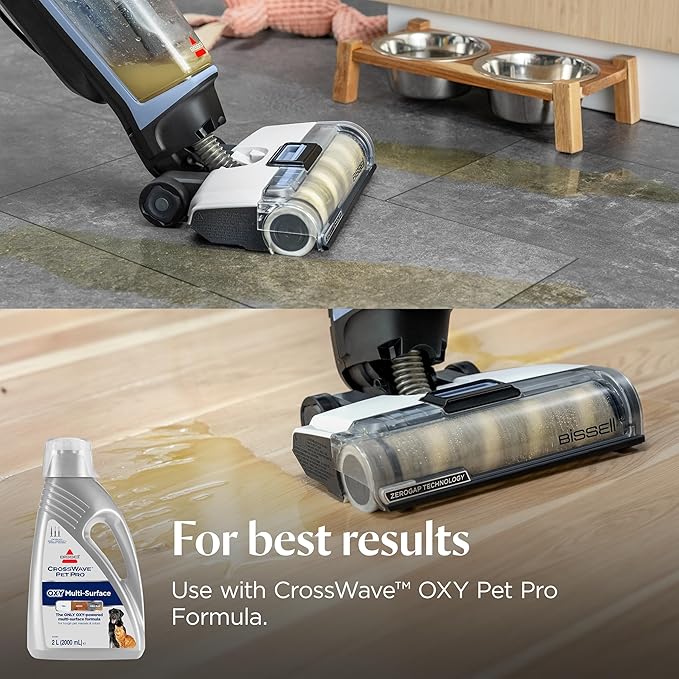 Bissell CrossWave Edge Floor Cleaner Wet Dry Vacuum Mop with Zero-Gap Edge Technology &amp Powerful Suction for Tile Floors and Stain Removal 4111A