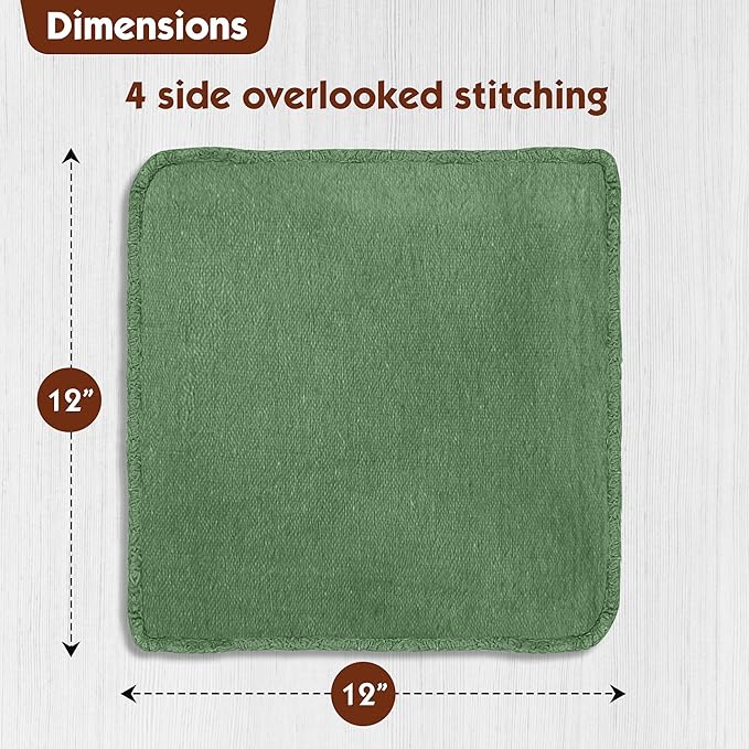 Nabob Wipers Auto Mechanic Shop Towels 100 Pack Bulk Rags 100% Cotton Commercial Grade Shop Rags Size 14x14 (100 Pack Green)