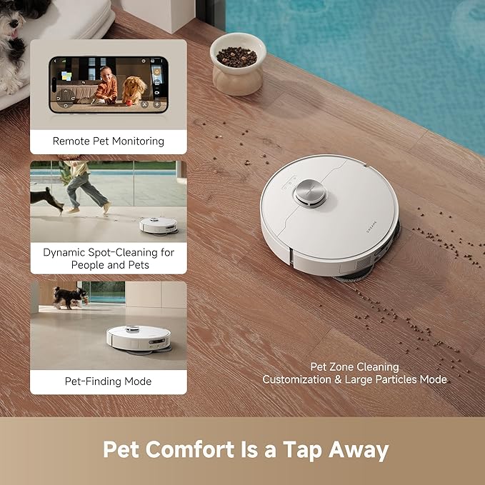 DREAME L40s Ultra AE Robot Vacuum and Mop Combo 19000Pa Suction Self Emptying Dust Box Flexible Mop &amp 167℉ Self Cleaning Washboard Diverse Brush Selection All-in-One Station Auto Refill