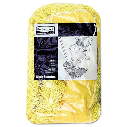 Rubbermaid Commercial Trapper-Dust Mop 24-inch Yellow General Purpose-Dust Mopping Cleaning for Flooring