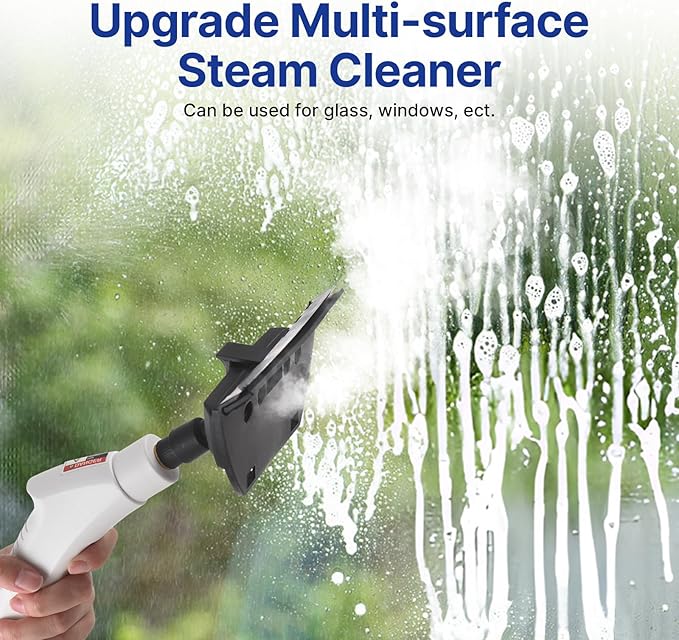 Pressurized Handheld Multi-surf Steam er with 8pcs Accessories Smart Touch Screen 6 Levels Adjustable Deep ing Steamer with Portable Handle for Clothes Car Glass Window Kitchen