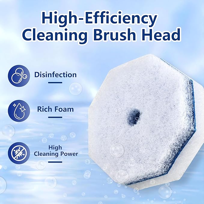 40 Count Toilet Wand Refills for Clorox Disposable Toilet Brush Head with Rich Foaming Extra Thick Triple-layer Refills Strong Cleaning &amp Scrubbing Power Disposable Toilet Cleaning System