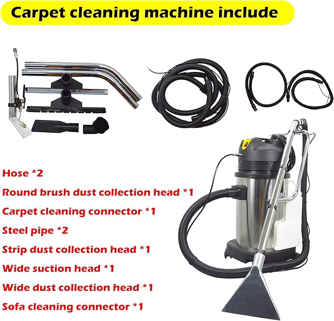 110V Carpet Extractor Machine 3 in 1 Wet Dry Vacuum Cleaner 40L Portable Carpet Cleaning Machine for Home Commercial Use Carpet Cleaner 1000W