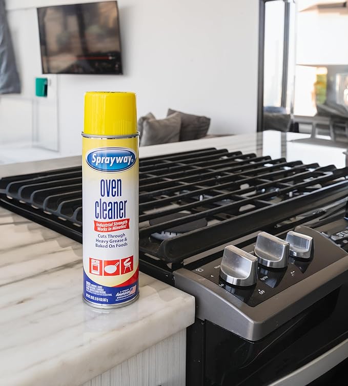 Sprayway Oven Cleaner Aerosol Spray 20oz Pack of 6 | Foaming Action Cuts Through Grease &amp Baked-On Food | No Scraping Works on Warm or Cold Ovens Grills Grates
