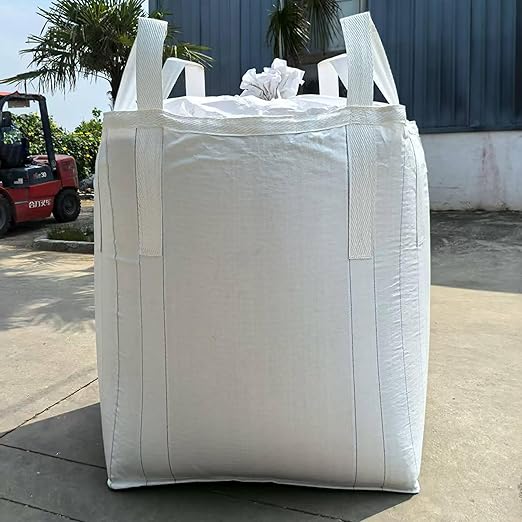 10 Pack ewori FIBC Jumbo Bulk Bag Diamond One Ton Bag 35.4L x 35.4W x 43.3H 3300lbs SWL Safty Factor 3:1 Duffle Top Flat Bottom Heavy Duty Construction Woven Polypropylene Bags (10)
