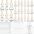 48 Sets Hanging Car Air Freshener Diffuser Bottles Bulk with Car Diffuser Instructions Car Card Empty Glass Essential Oil Diffuser Bottles Fragrance Perfume Pendant Bottle for Staff Employee