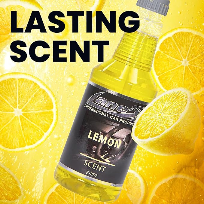 Lane's Premium Car Air Fresheners - Lemon Scent Water Based - 32oz Odor Neutralizer For Pet &amp Food From Car Interior Leather Carpet Upholstery Great For Cars Trucks SUVs RVs &amp More