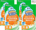 Scrubbing Bubbles Flushable Toilet Wand Refills Fresh Brush Toilet Cleaner Refill Pads Cleans Limescale &amp Fights Odors Citrus Scent 10 Count Pack of 4