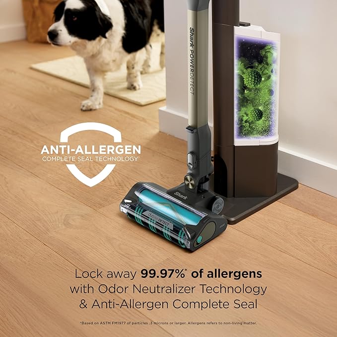 Shark PowerDetect Pet Plus Clean &amp Empty Cordless Stick Vacuum &amp Auto-Empty System Powerful Suction HEPA Filtration Carpet &amp Hard Floor Portable Stick Vacuum for Pet Hair Dark Gray