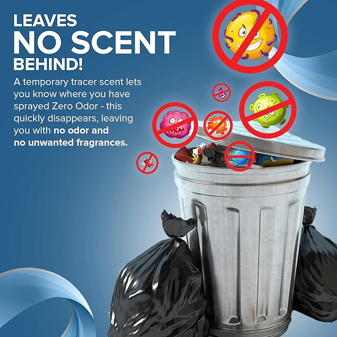 Zero Odor - Multi-Purpose Strong Odor Eliminator for Home Office Car Bathroom Hotel Room Deodorizer and Odor Neutralizer 64oz Refill 2-Pack