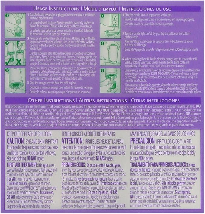 Air Wick Lumin'Air Flameless Candle Single Unit Lavender Chamomile