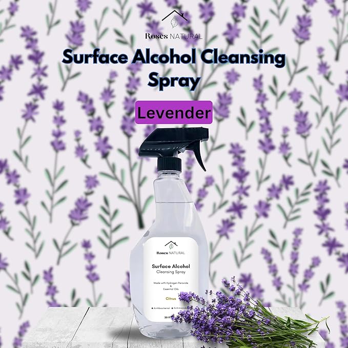 Surface Alcohol Cleansing Spray 20 Fl Oz Citrus Essential Oil 70% Ethyl Alcohol (Citrus)