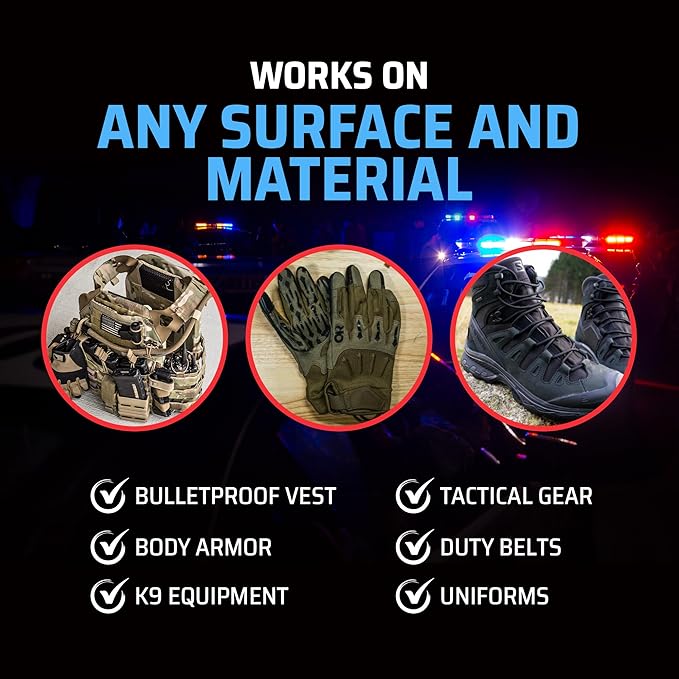 Vest Odor Remover Spray – for Police Gear Law Enforcement Accessories &amp Tactical Equipment – Non-Toxic Residue-Free Long-Lasting Fresh Scent – 2 Pack
