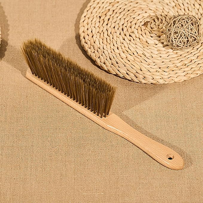 Hand Broom 2 Pcs Wood Drafting Brush Bristles are Neat and Dense Bench Brush Extended Handle for Comfortable Grip