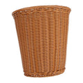 PRETYZOOM Rattan Woven Trash Can No Lid Wastebasket for Home Kitchen Office Handcrafted Rubbish Container Sturdy Stylish Design Waste Basket