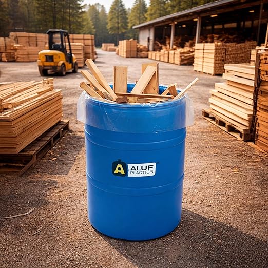 Ultrasac 55 Gallon Clear Plastic Drum Liners 4 MIL - 38 x 63 - For Contractor Industrial Construction &amp Municipal (Pack of 50)