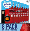 Febreze AUTO Air Freshener Odor-Fighting Automotive Vent Clip Old Spice Swagger Scent 8 Count