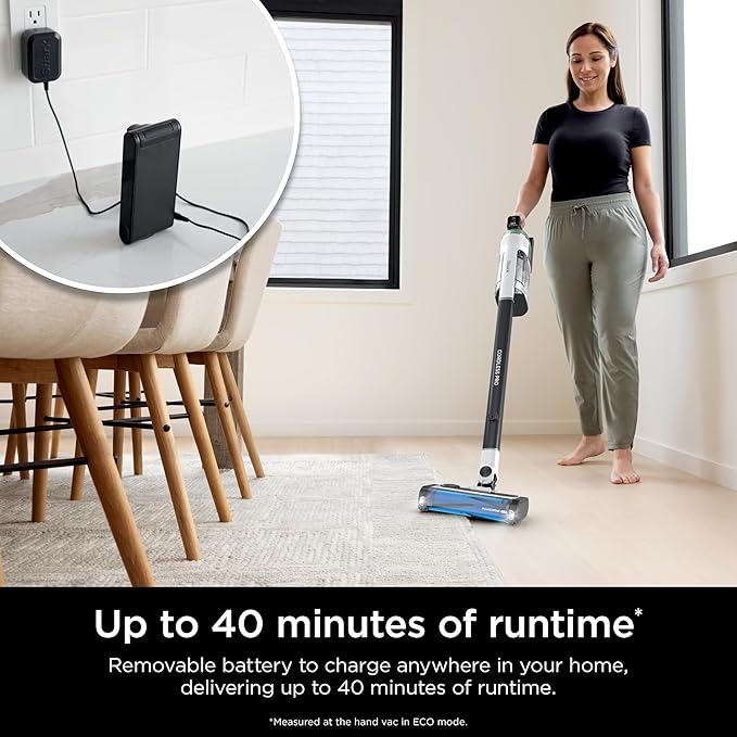 Shark Cordless Pro Vacuum with Clean Sense IQ and Odor Neutralizer PowerFins Plus Brushroll Includes Duster Crevice Tool Up to 40 Minute Runtime Without MultiFLEX IZ562H