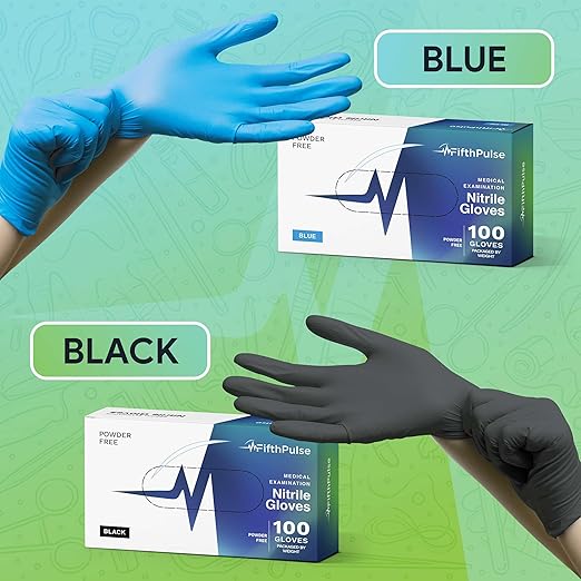 Black X Large Nitrile Gloves Case of 1000 - Medical Grade - Latex-Free Powder-Free - Disposable Nitrile Gloves - Medical Exam Lab and Industrial Use